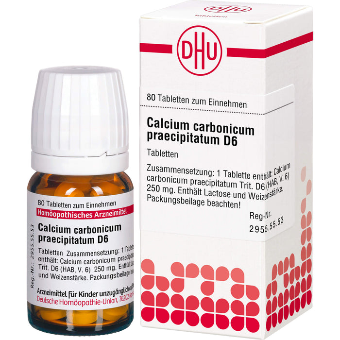 Calcium carbonicum praecipitatum D6 DHU Tabletten, 80 St. Tabletten