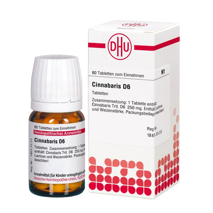 DHU Cinnabaris D6 Tabletten, 80 St. Tabletten