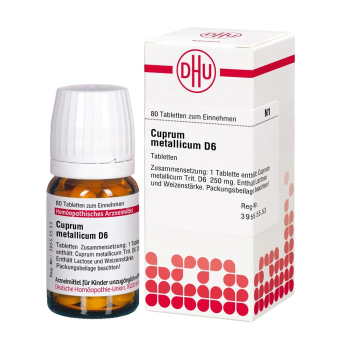 DHU Cuprum metallicum D6 Tabletten, 80 pc Tablettes