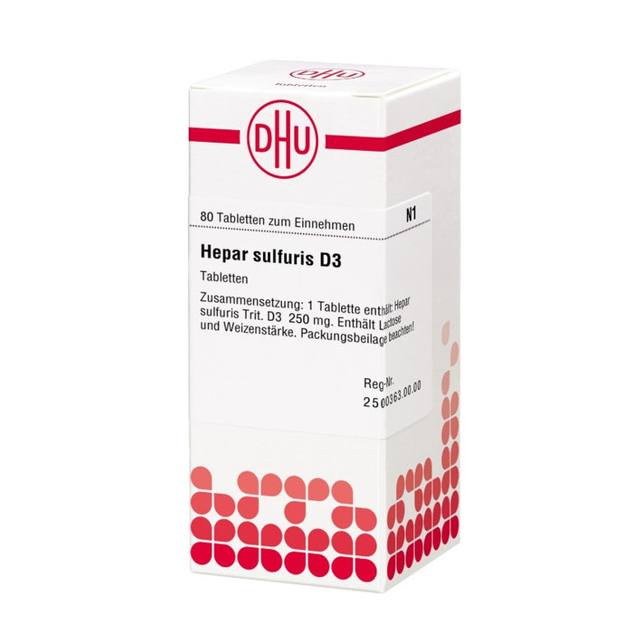 DHU Hepar sulfuris D3 Tabletten, 80 St. Tabletten