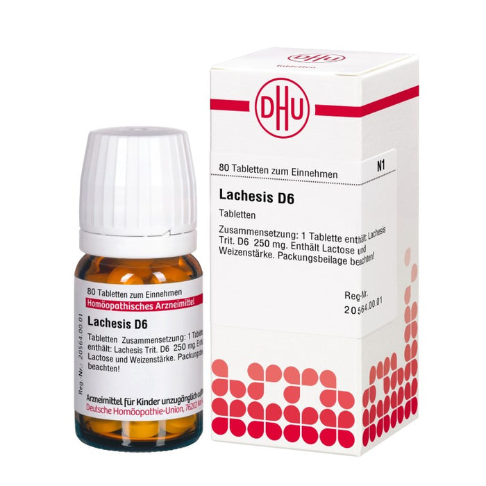 DHU Lachesis D6 Tabletten, 80 St. Tabletten