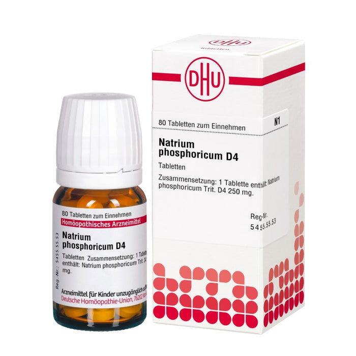 DHU Natrium phosphoricum D4 Tabletten, 80 St. Tabletten