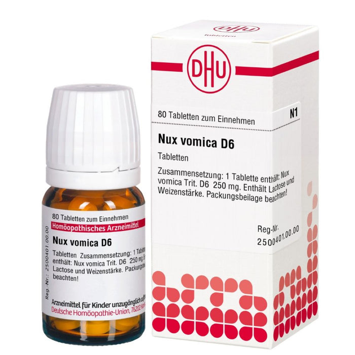 DHU Nux vomica D6, 80 St. Tabletten