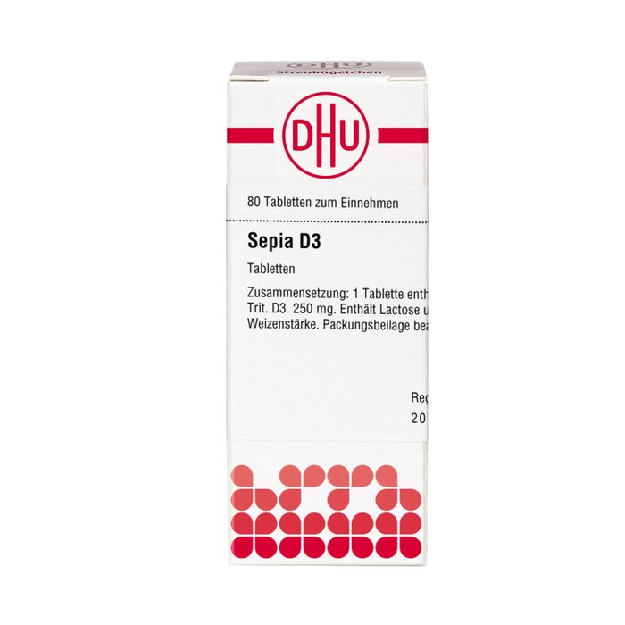 DHU Sepia D3 Tabletten, 80 St. Tabletten