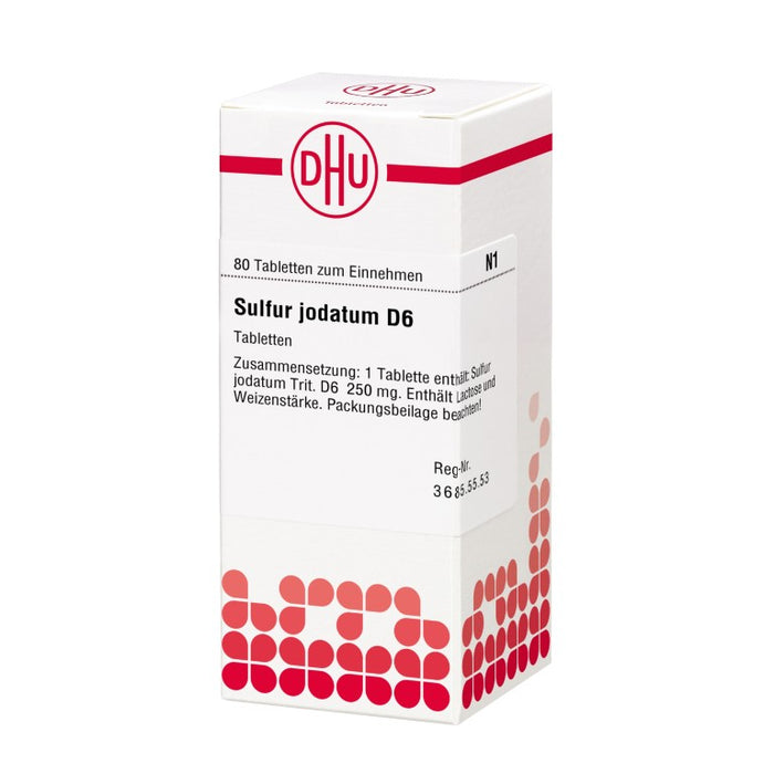 DHU Sulfur jodatum D6 Tabletten, 80 pc Tablettes