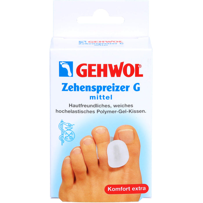 GEHWOL Zehenspreizer G mittel hochelastisches Polymer-Gel-Kissen, 3 pcs. Patch