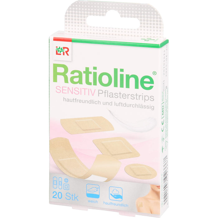 Ratioline sensitive Pflasterstrips, 20 St. Pflaster