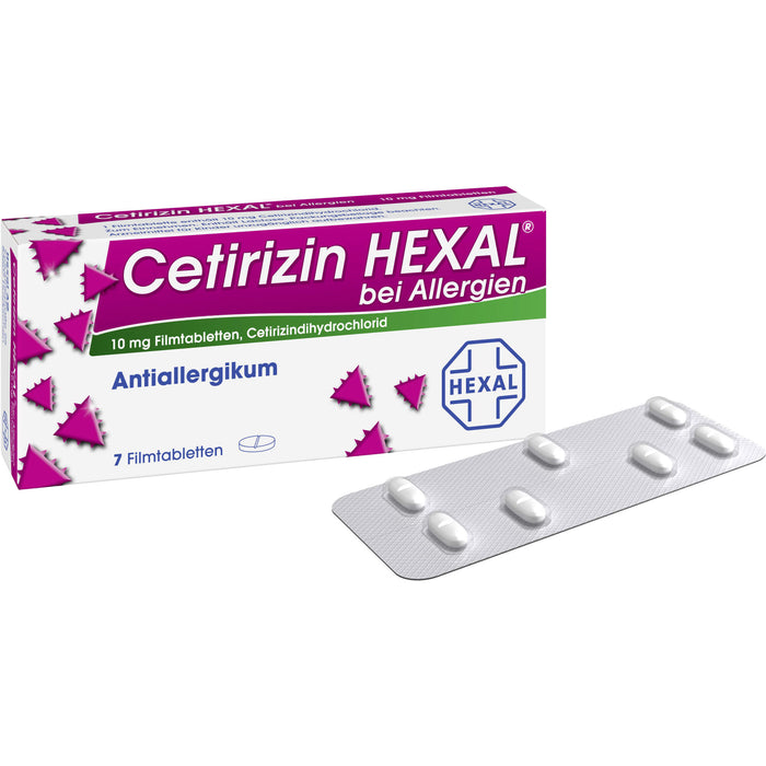 Cetirizin HEXAL Tabletten bei Allergien, 7 pcs. Tablets