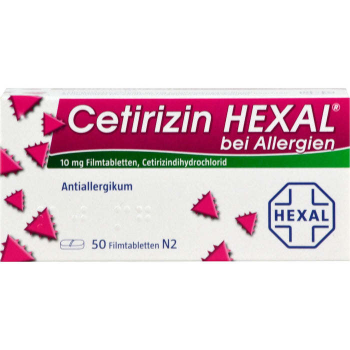 Cetirizin HEXAL Tabletten bei Allergien, 50 pc Tablettes