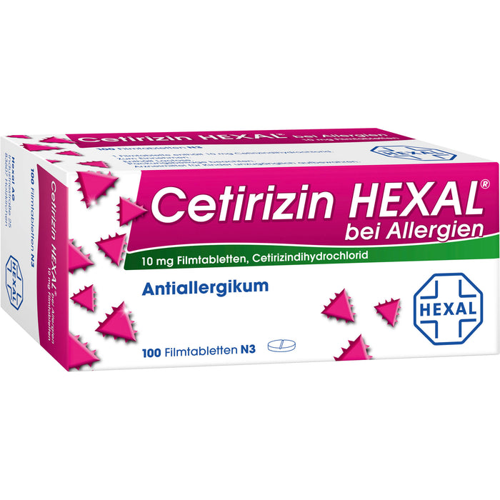 Cetirizin HEXAL Tabletten bei Allergien, 100 pcs. Tablets