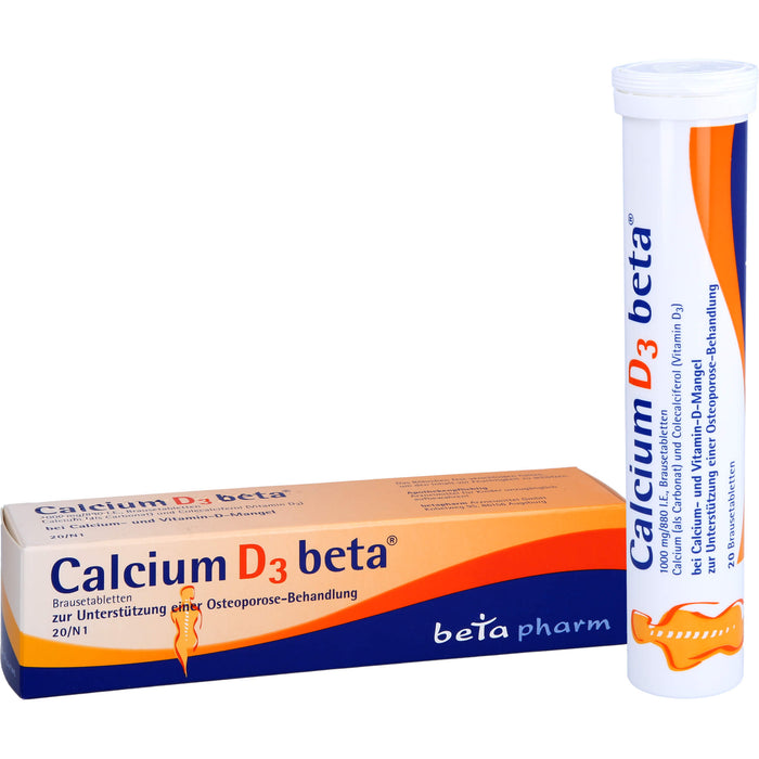 Calcium D3 beta Brausetabletten, 20 pc Tablettes