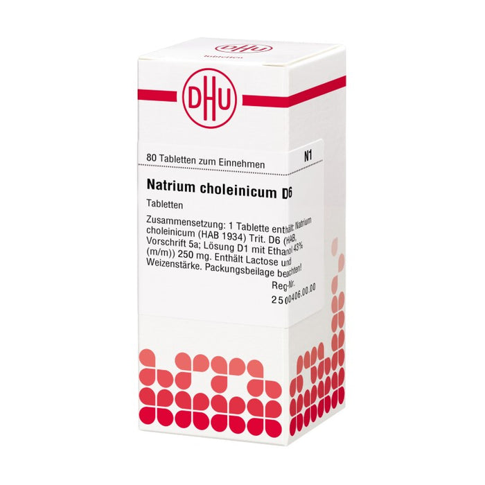 DHU Natrium choleinicum D6 Tabletten, 80 pc Tablettes