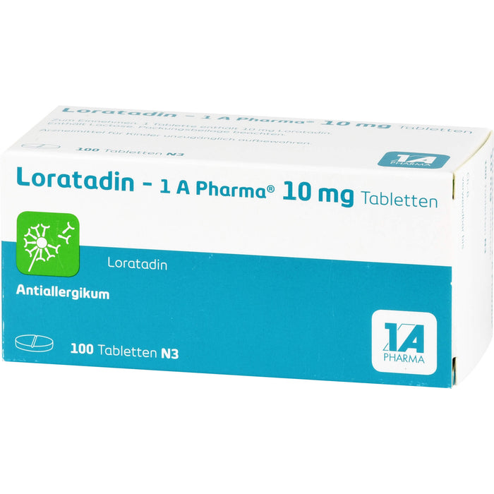 Loratadin - 1 A Pharma, 10 mg Tabletten, 100 pcs. Tablets