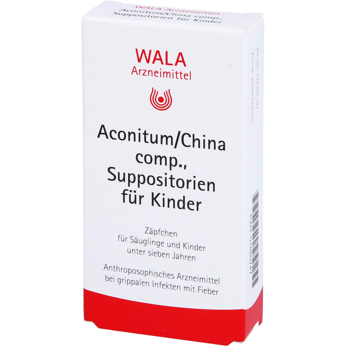 WALA Aconitum/China comp., Suppositorien für Kinder, 10 pc Suppositoires