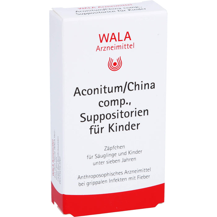 WALA Aconitum/China comp., Suppositorien für Kinder, 10 pc Suppositoires