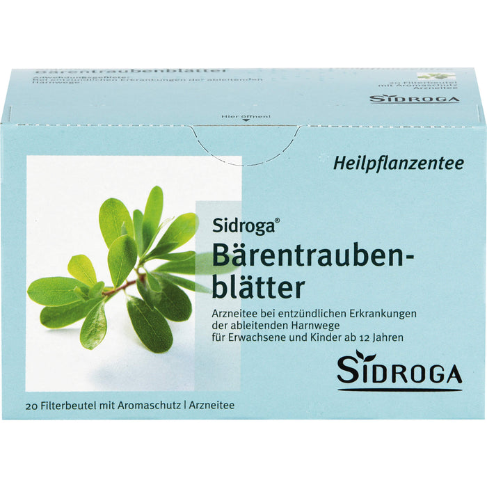 Sidroga Bärentraubenblätter Arzneitee bei entzündlichen Erkrankungen der ableitenden Harnwege, 20 pcs. Filter bag