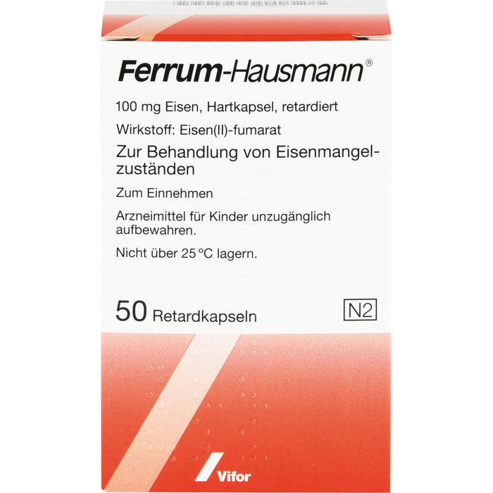 Ferrum-Hausmann Hartkapseln zur Behandlung von Eisenmangelzuständen, 50 pcs. Capsules