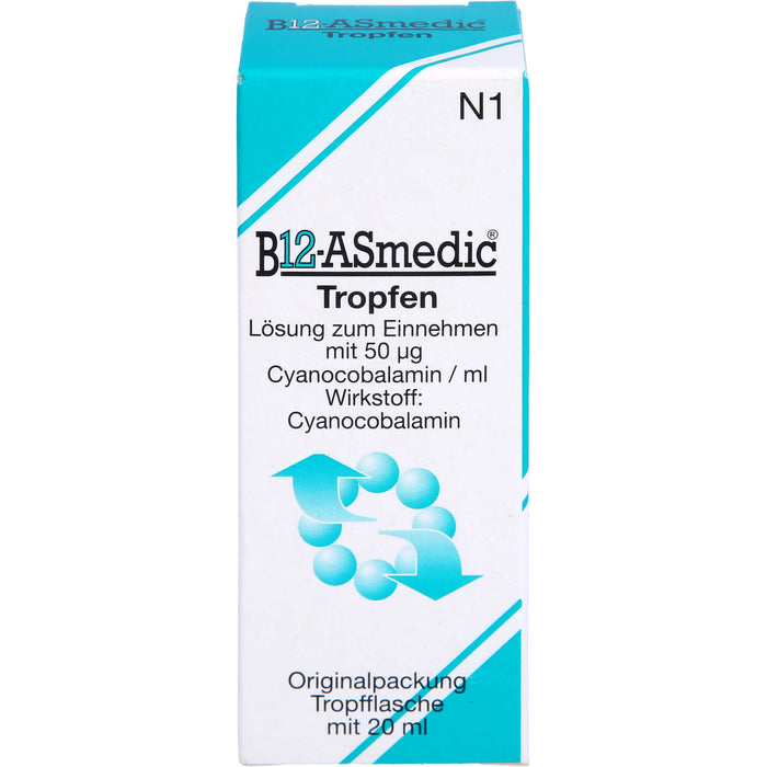 B12 Asmedic Tropfen Vitaminpräparat, 20 ml Lösung