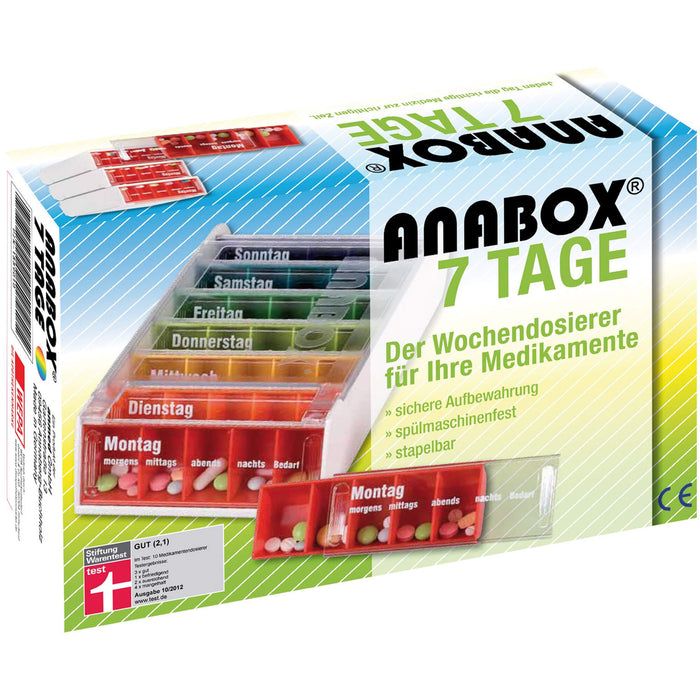 ANABOX 7 Tage Regenbogen, 1 pcs. Dosette