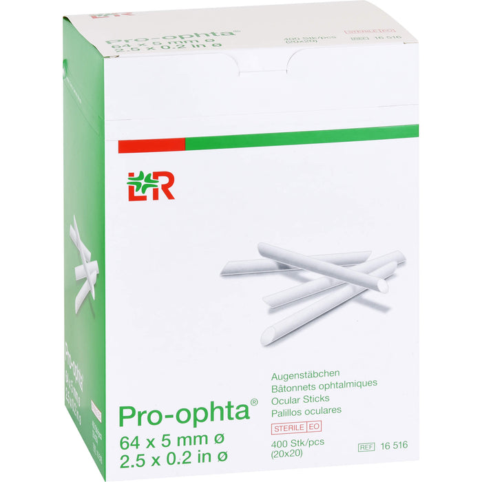 Lohmann & Rauscher Pro Ophta sterile Augenstäbchen 64 x 5 mm, 400 pcs. dressing