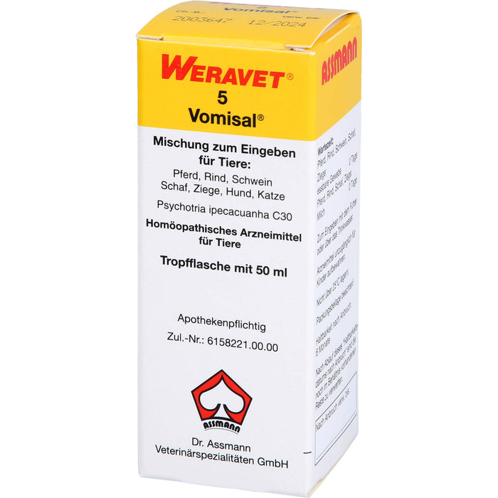 WERAVET  5 Vomisal Tropfflasche, 50 ml Solution