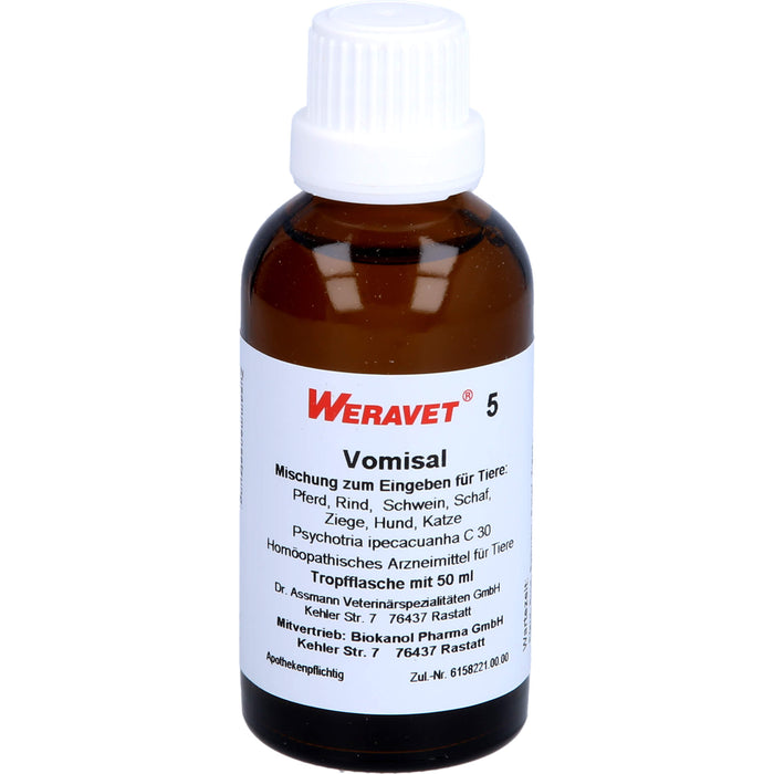 WERAVET  5 Vomisal Tropfflasche, 50 ml Solution