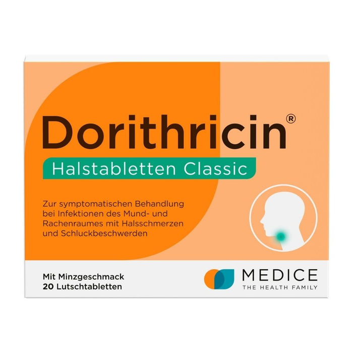 Dorithricin Halstabletten Classic, 20 pc Tablettes