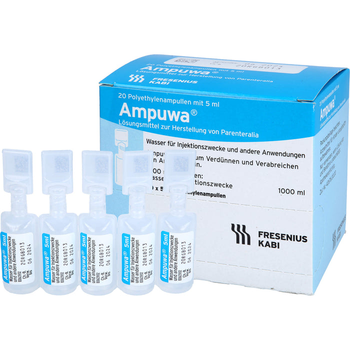 Ampuwa Wasser für Injektionszwecke Polyethylenampullen, 20 pc Ampoules