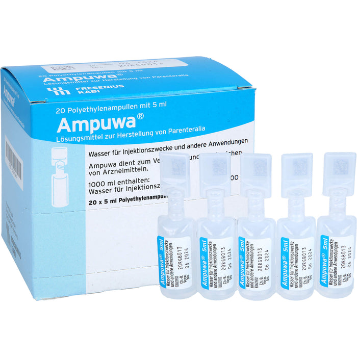 Ampuwa Wasser für Injektionszwecke Polyethylenampullen, 20 pc Ampoules