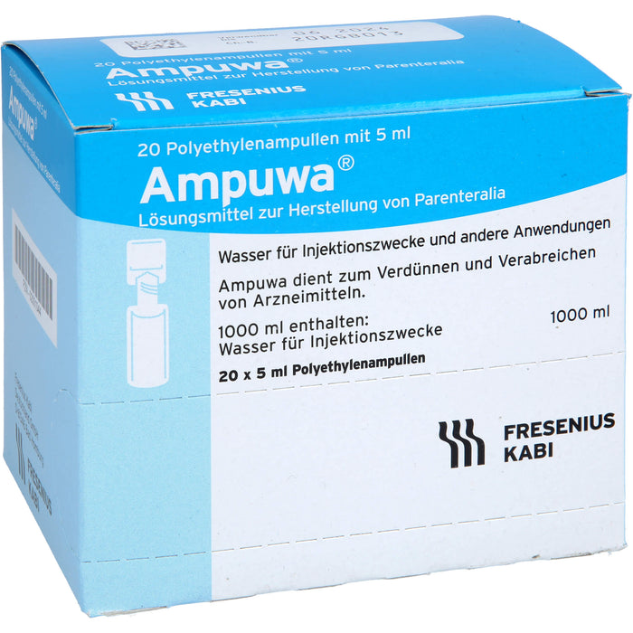 Ampuwa Wasser für Injektionszwecke Polyethylenampullen, 20 pc Ampoules