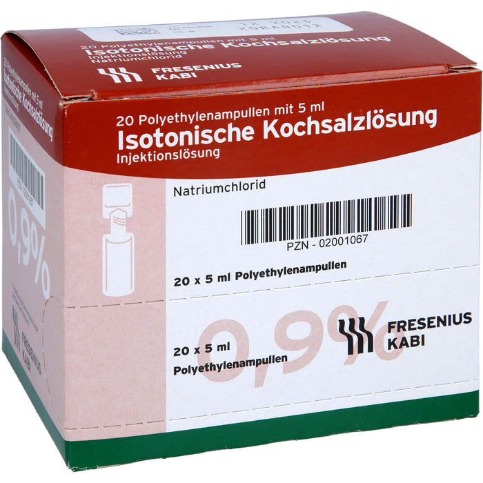 Isotonische Kochsalzlösung NaCl 0,9% Plastikampullen, 100 ml Solution