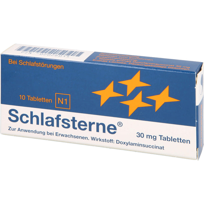 Schlafsterne 30 mg Tabletten bei Schlafstörungen, 10 St. Tabletten