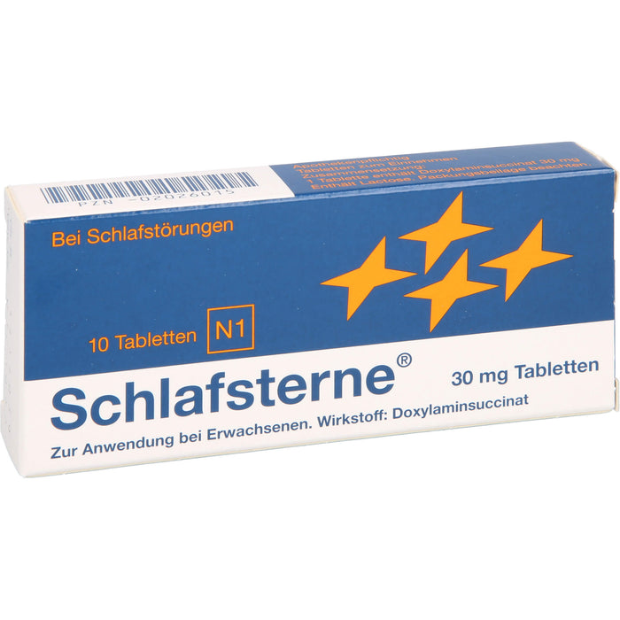 Schlafsterne 30 mg Tabletten bei Schlafstörungen, 10 St. Tabletten