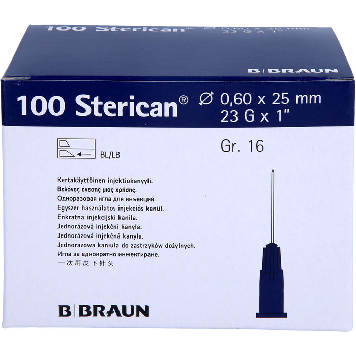 STERICAN 0,60X25 BLAU L L, 100 St KAN