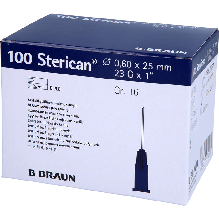 STERICAN 0,60X25 BLAU L L, 100 St KAN