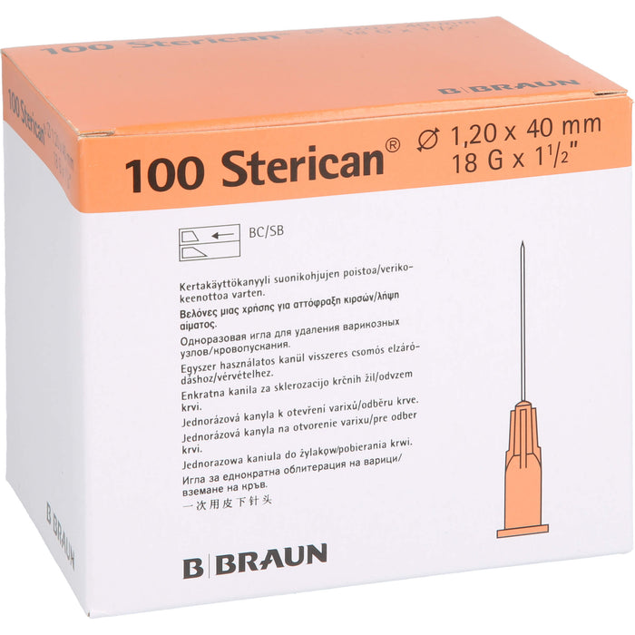 Sterican Kanülen 18GX1 1/2 1,2X40mm, 100 St KAN