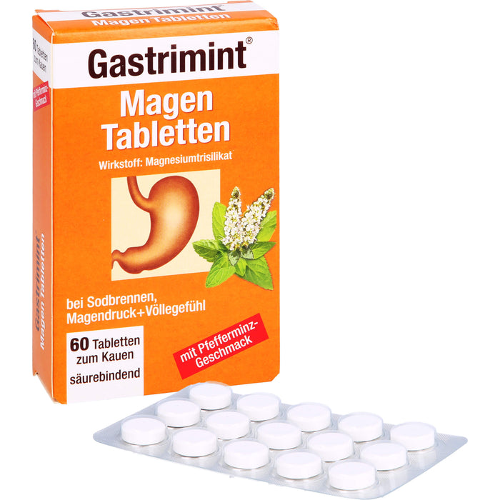 Bad Heilbrunner Gastrimint Magen-Tabletten zum Kauen, 60 pc Tablettes