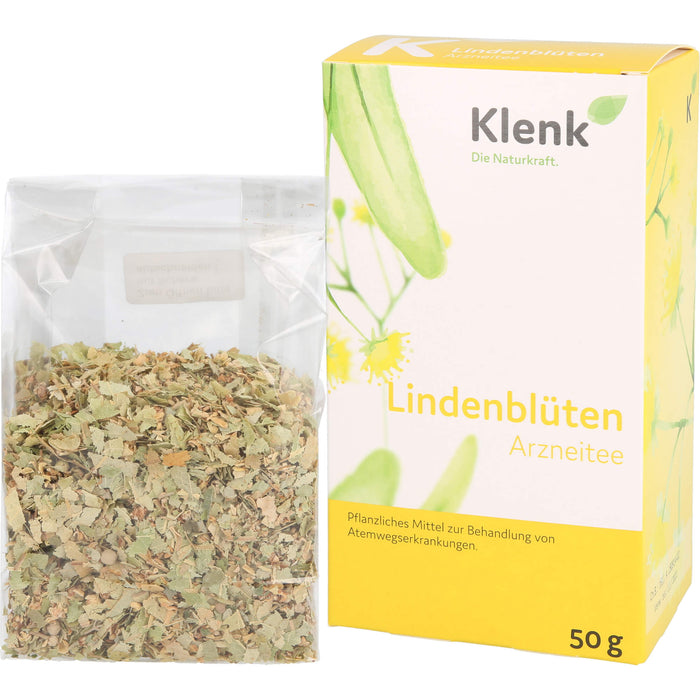 Klenk Lindenblüten bei Erkältungskrankheiten und gegen Reizhusten, 50 g Tea