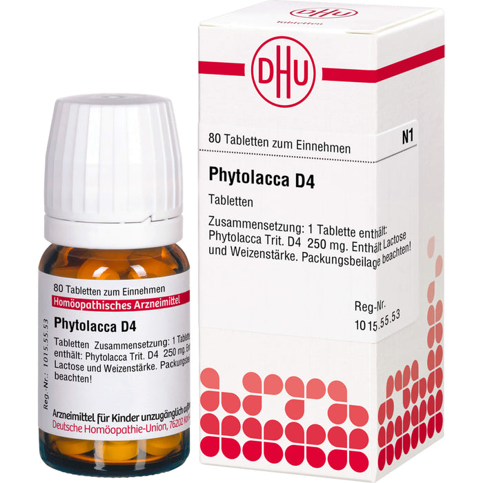 DHU Phytolacca D4 Tabletten, 80 pc Tablettes