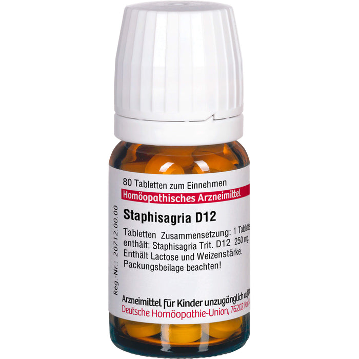 DHU Staphisagria D12 Tabletten, 80 pc Tablettes