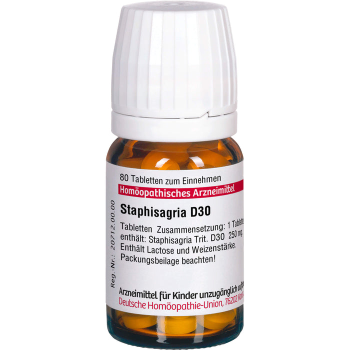 DHU Staphisagria D30 Tabletten, 80 pc Tablettes