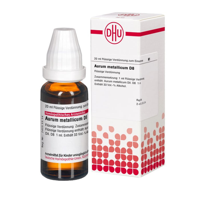 DHU Aurum metallicum D8 Dilution, 20 ml Lösung