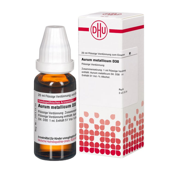 DHU Aurum metallicum D30 Dilution, 20 ml Lösung