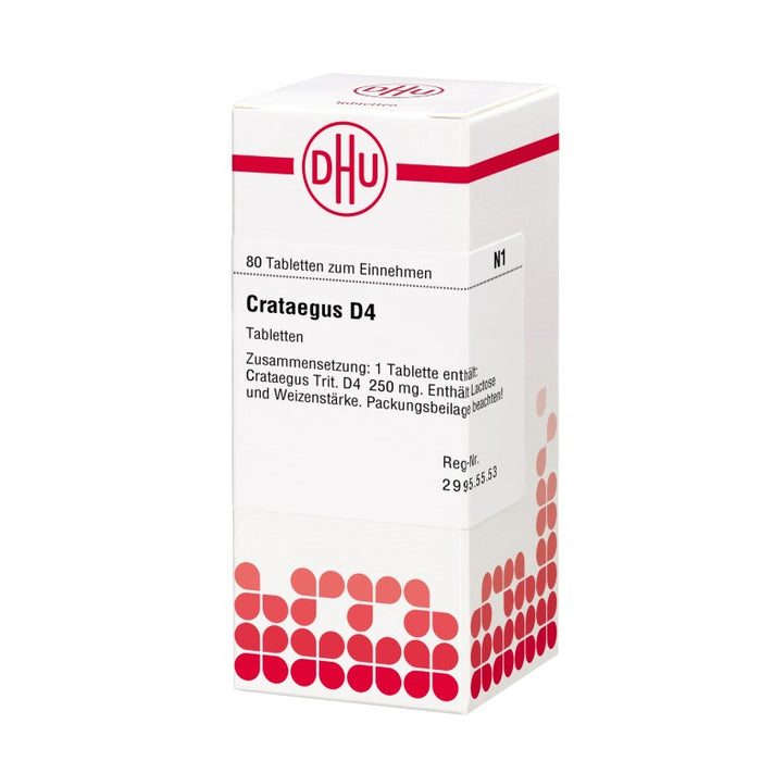 DHU Crataegus D4 Tabletten, 80 pc Tablettes