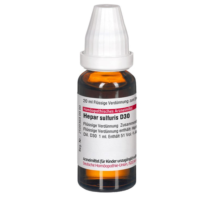 DHU Hepar sulfuris D30 Dilution, 20 ml Lösung