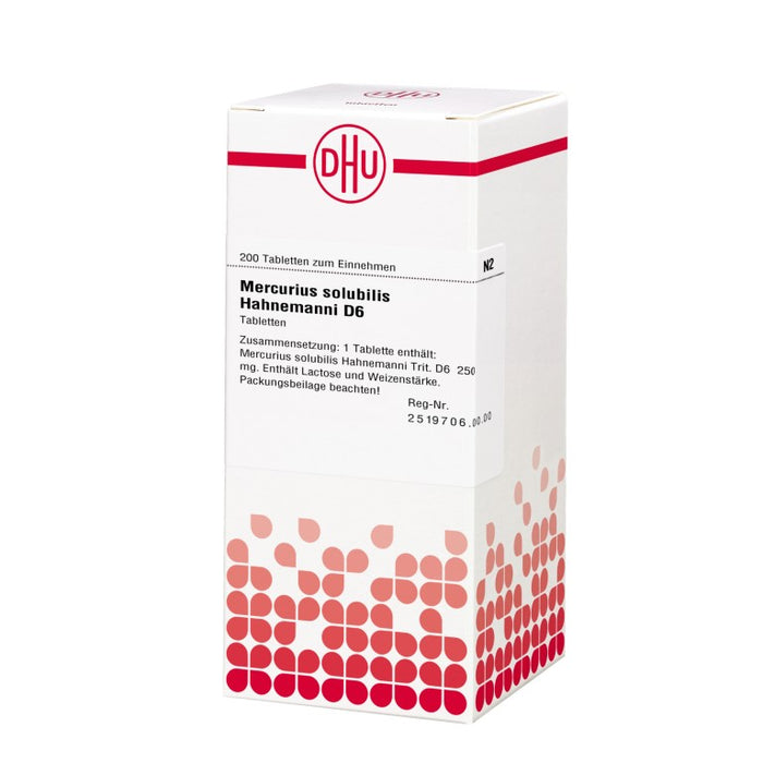 DHU Mercurius solubilis Hahnemanni D6 Tabletten, 200 St. Tabletten