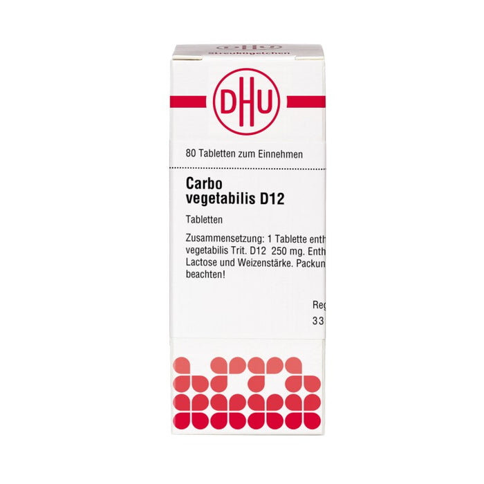 DHU Carbo vegetabilis D12 Tabletten, 80 St. Tabletten