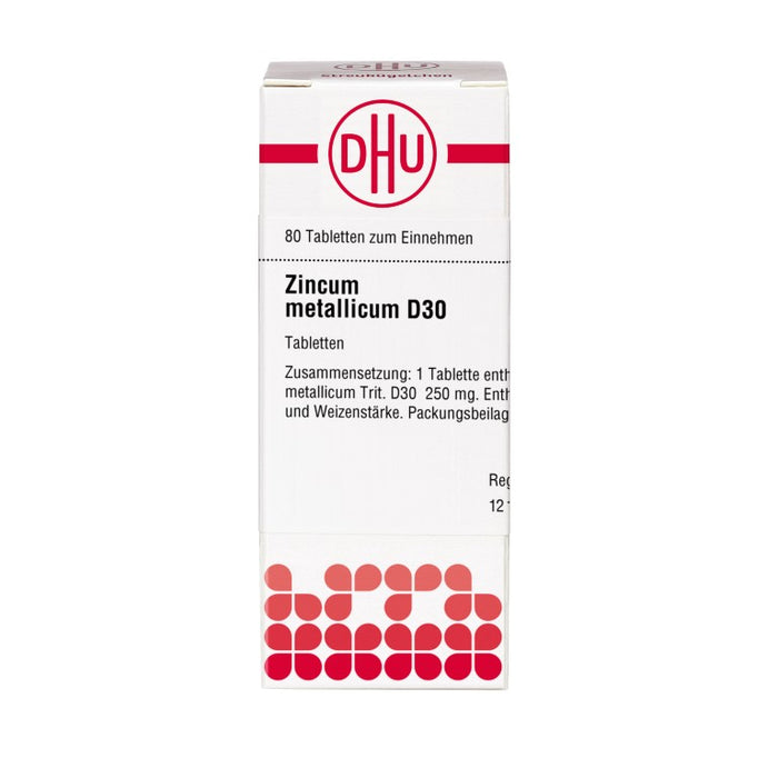 DHU Zincum metallicum D30 Tabletten, 80 St. Tabletten