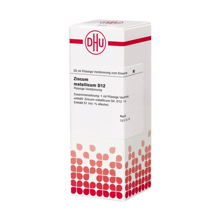 DHU Zincum metallicum D12 Dilution, 20 ml Lösung