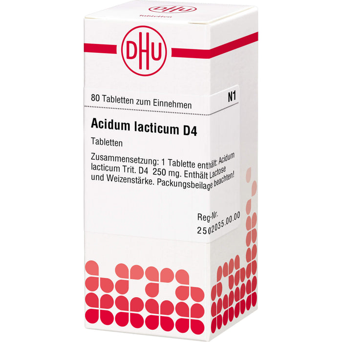 DHU Acidum lacticum D4 Tabletten, 80 St. Tabletten